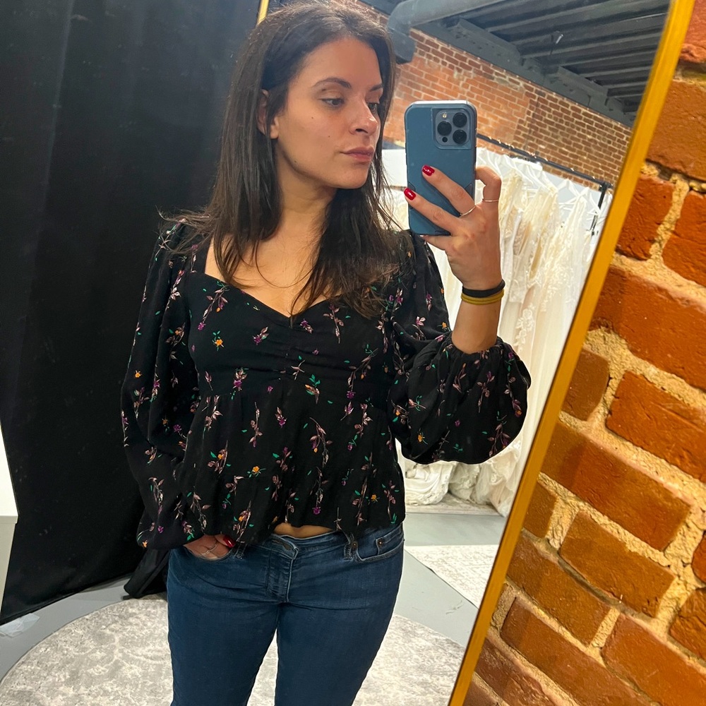 AFRM Rose Garden Floral Blouse